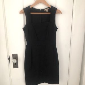 BP Sleeveless Black Dress with Square Nexkline